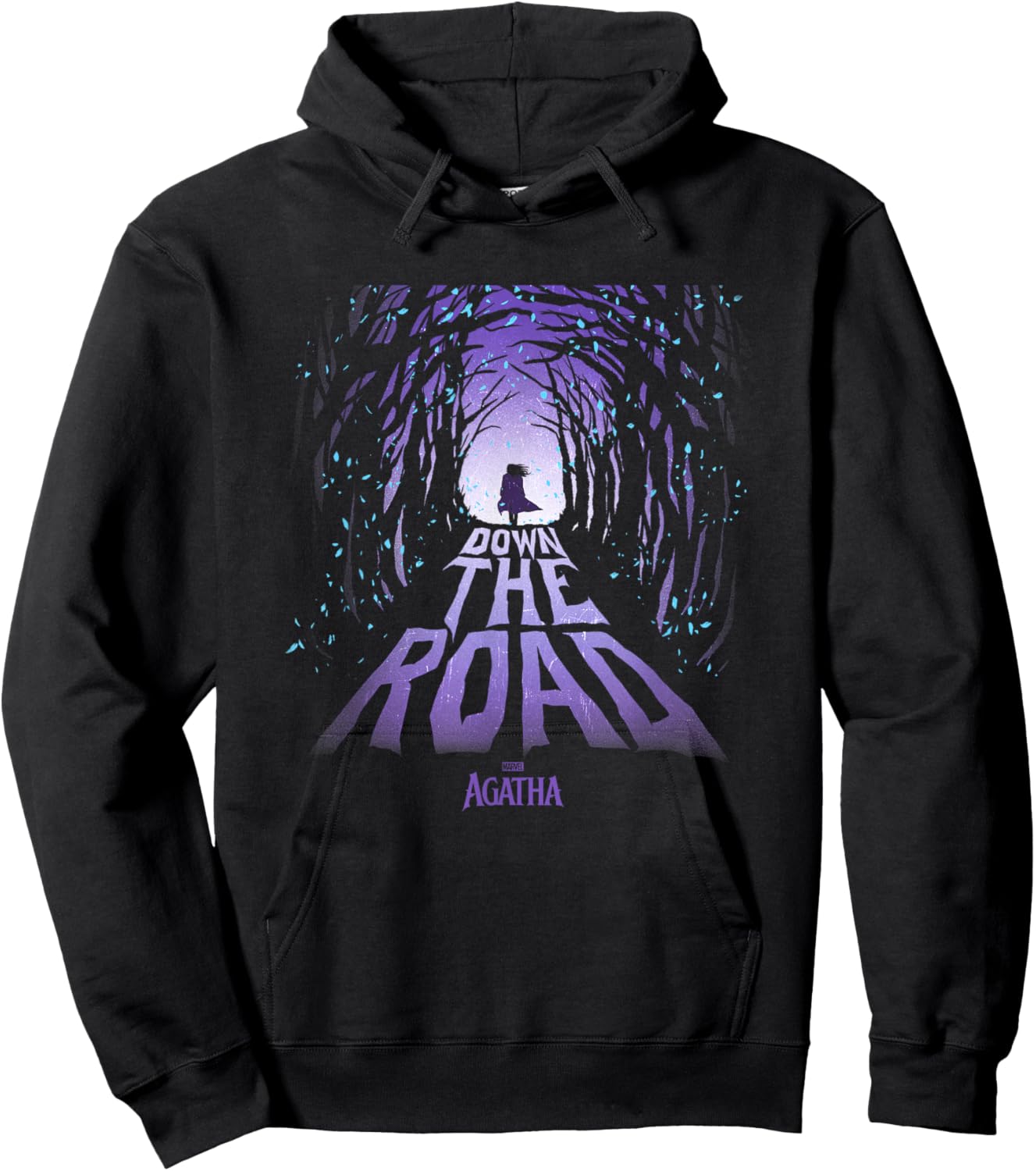 Marvel Agatha All Along Down The Road Witches Purple Logo Hoodie - Hoodie | Black