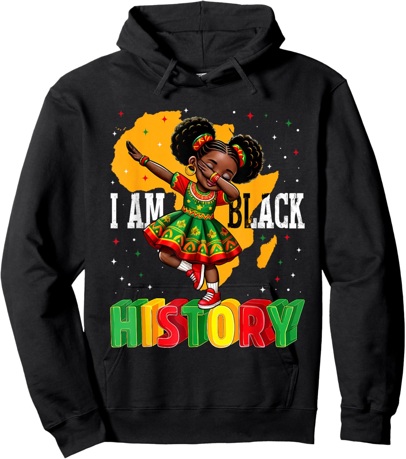 African American Girl Kid I Am Black History Month Hoodie - Hoodie | Black