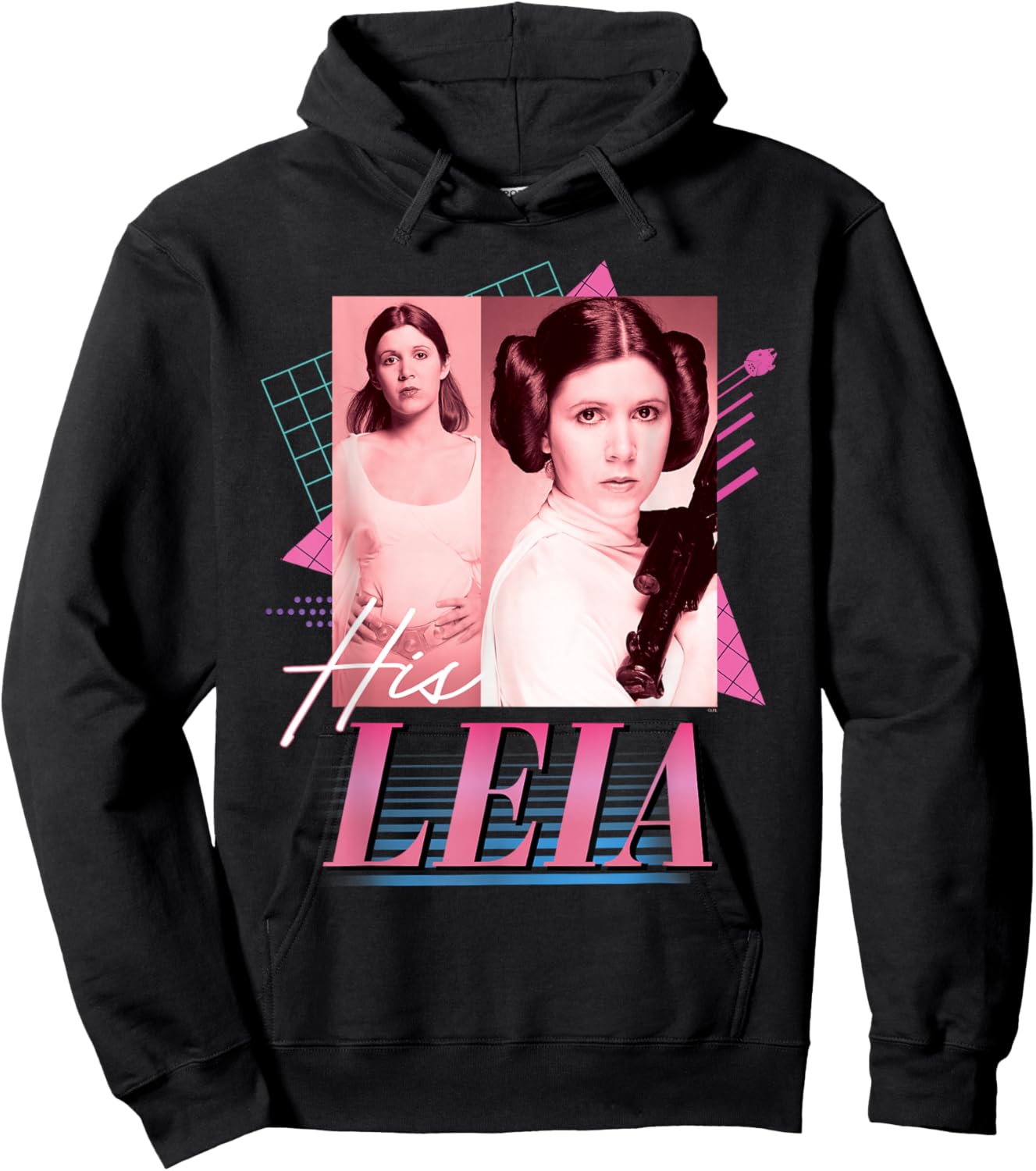 Star Wars Valentine’s Day ’90s Couples Matching His Leia Hoodie - Hoodie | Black