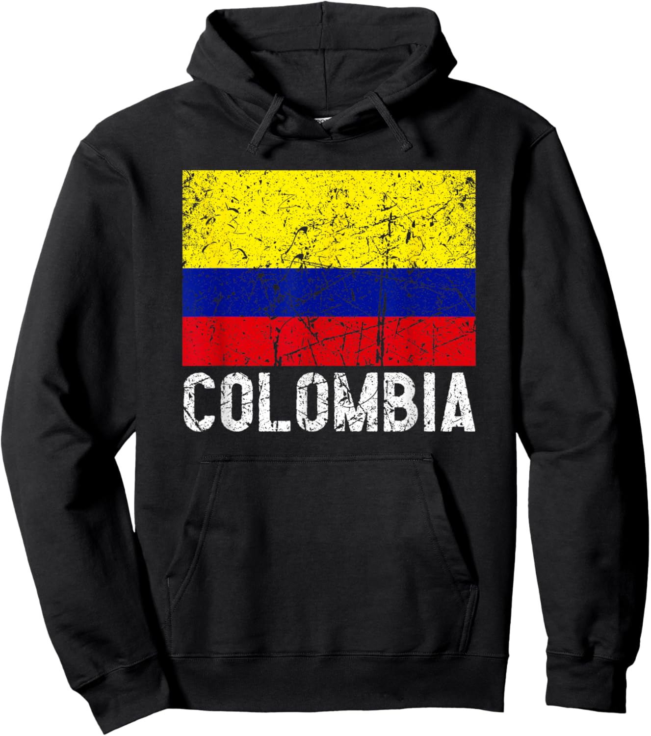 Flagge von Kolumbien Distressed Männer Frauen Kinder Kolumbien Hoodie - Hoodie | Black