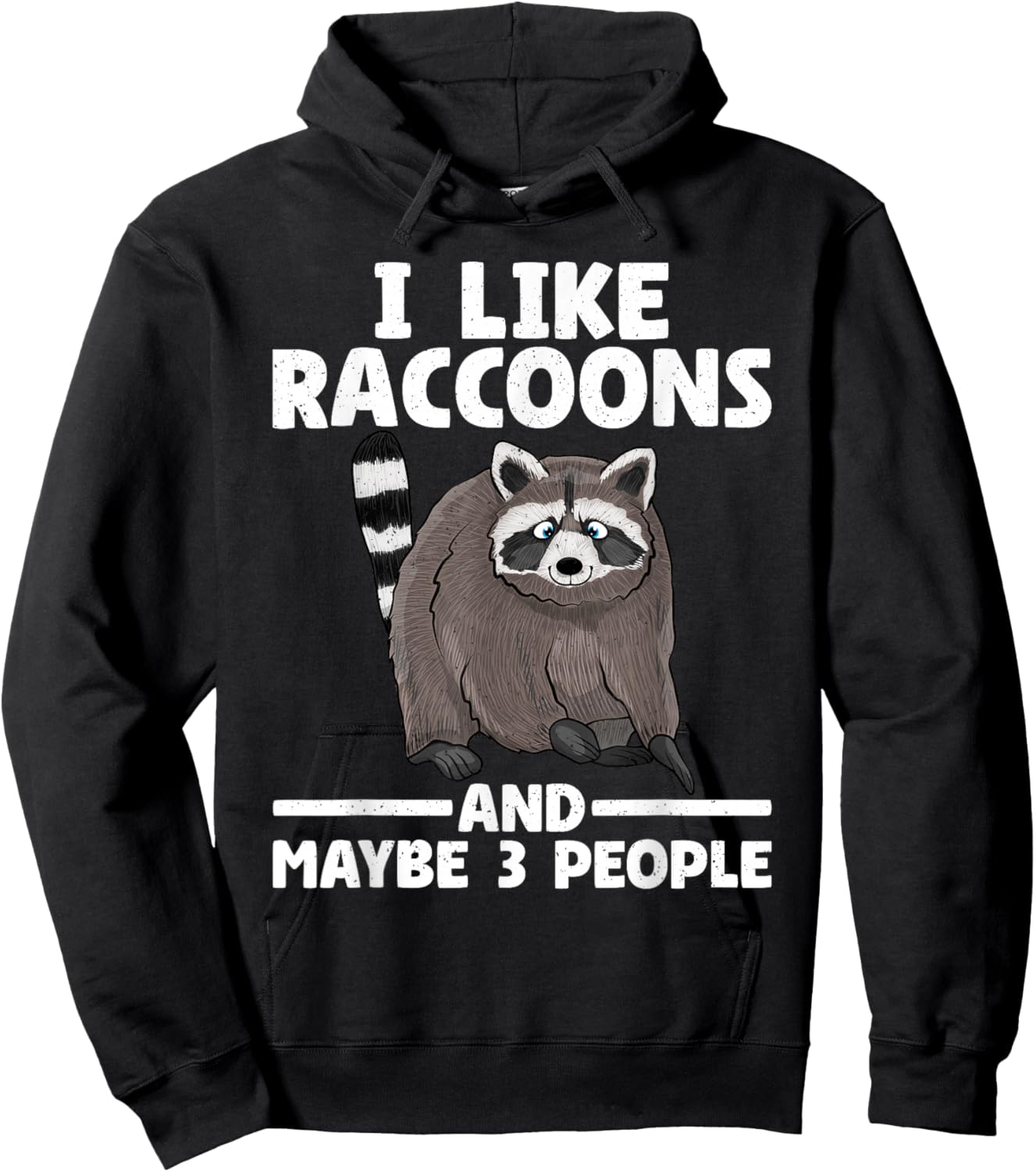 Cool Raccoon Design Women Kids Racoon Raccoon Lover Hoodie - Hoodie | Black