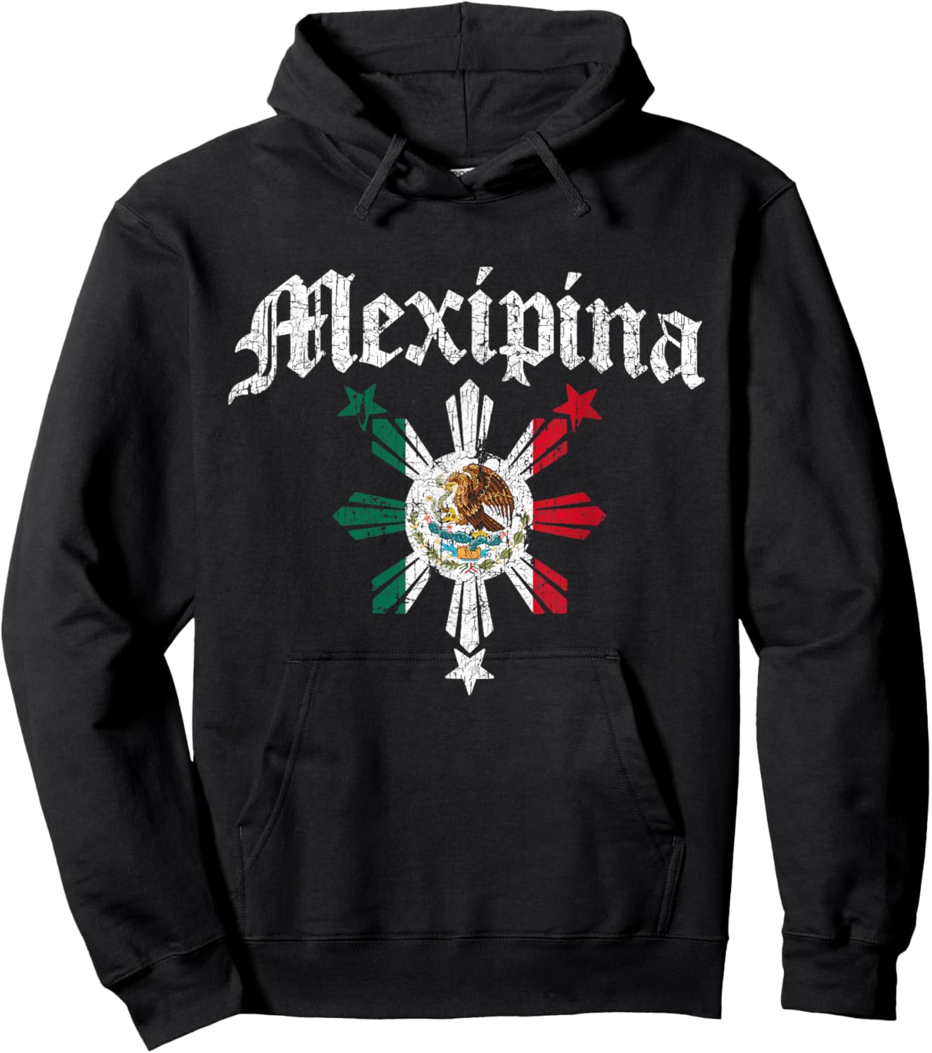 Mexipina Mexican Filipino Women Philippines Mexico Flag Hoodie - Hoodie | Black
