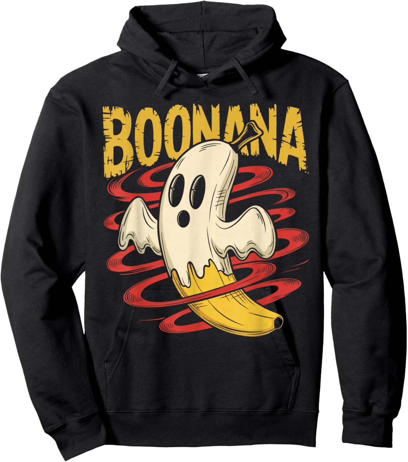 Boonana Cute Ghost Banana Halloween Costume Men Women Kids Hoodie - Hoodie | Black