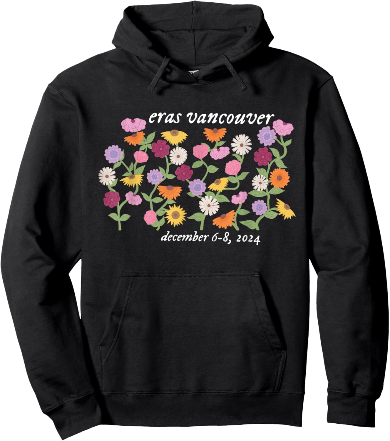 Eras Piano Flowers Vancouver December 6-8 Hoodie - Hoodie | Black