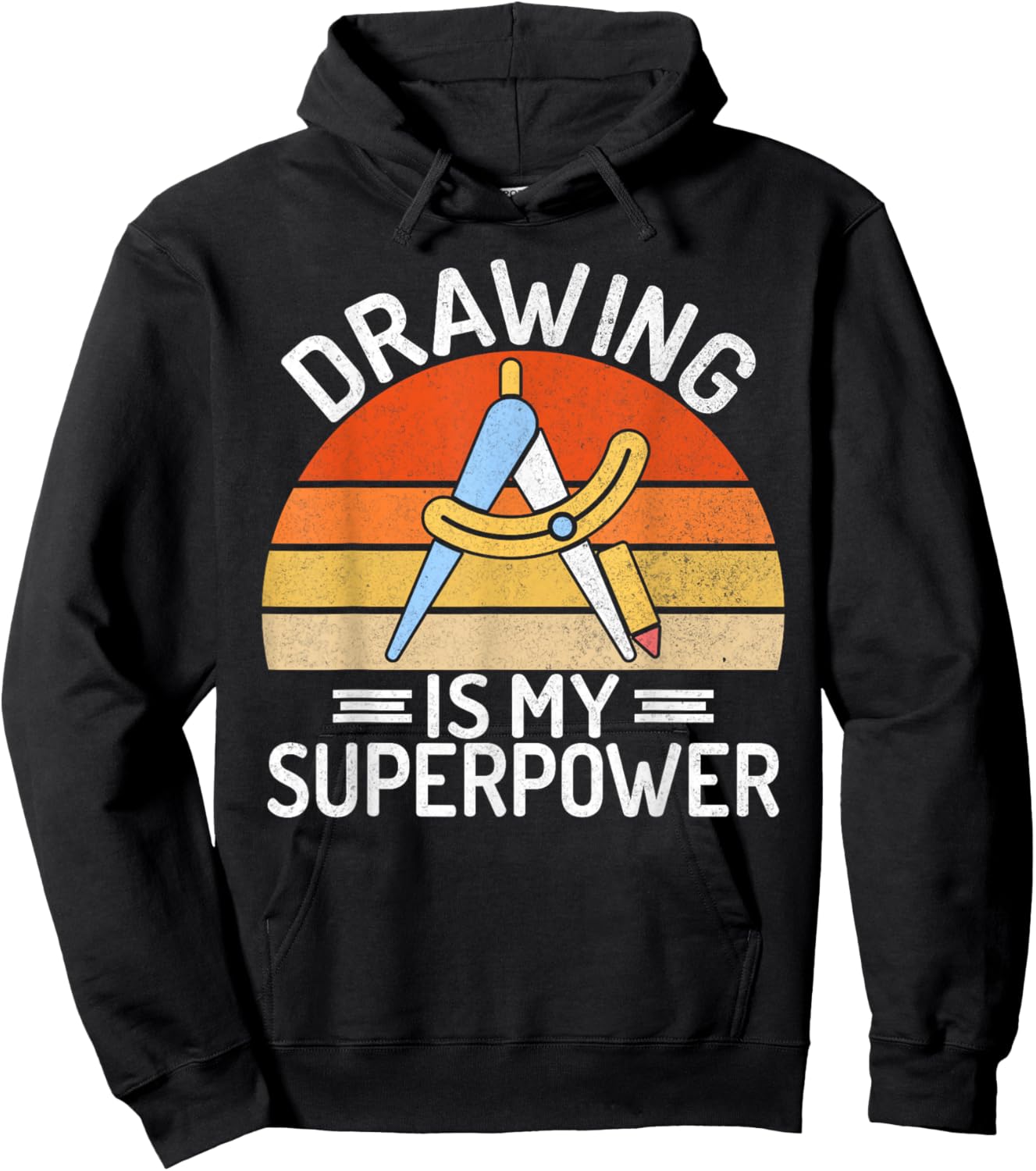Drawing is my Superpower Draftsman Hoodie - Hoodie | Black