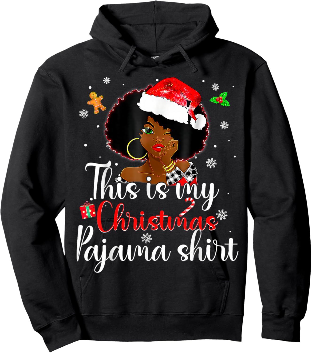 This Is My Christmas Pajama Black African American Melanin Hoodie - Hoodie | Black