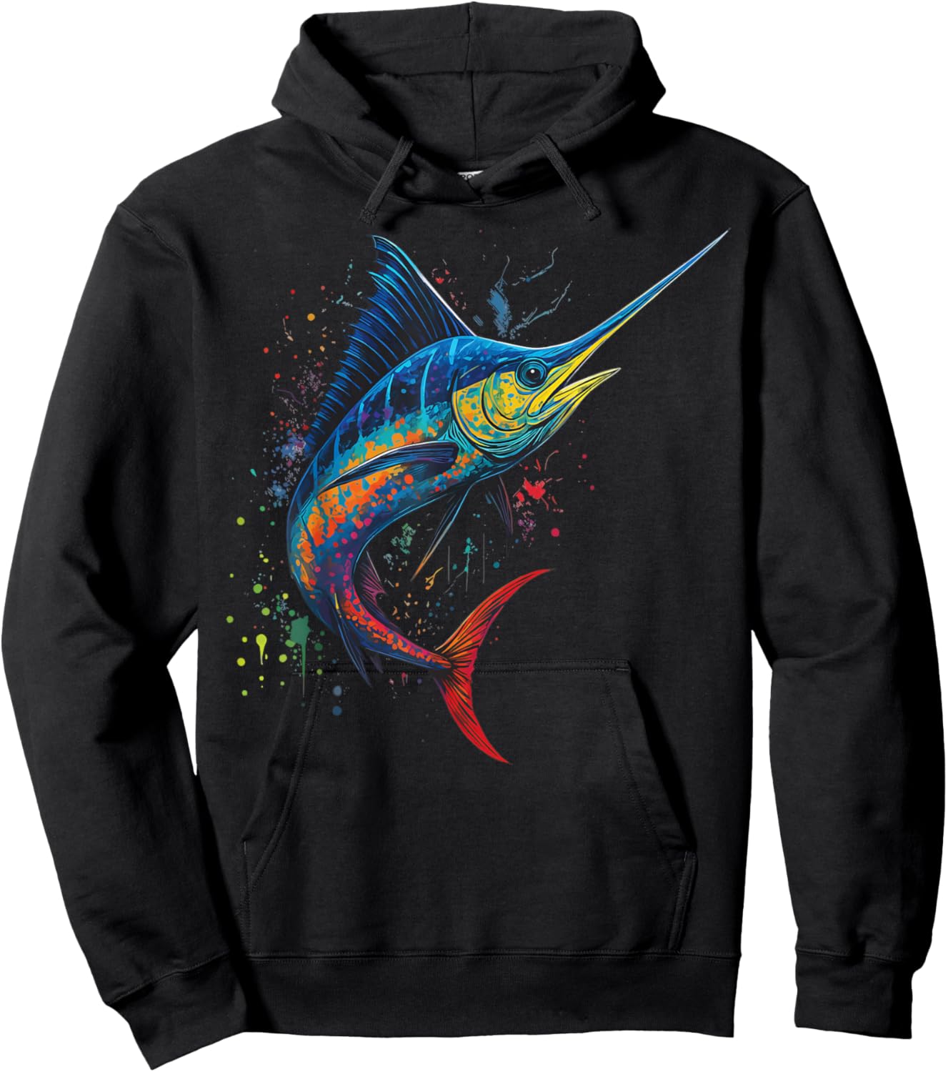 Colorful Greatsword Deep Sea Fishing Hoodie - Hoodie | Black