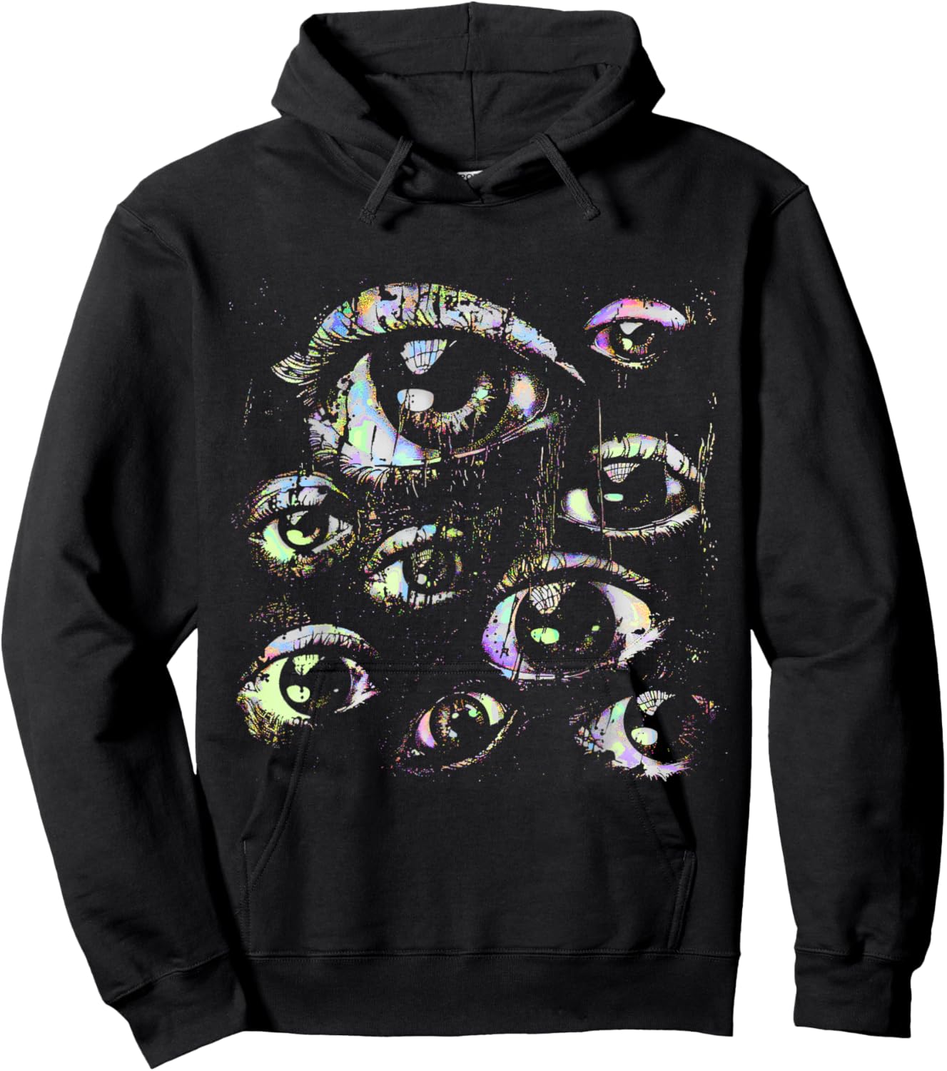 Eyes Pastel Goth Weird Grunge Alt Y2K Odd Strange Aesthetic Hoodie - Hoodie | Black