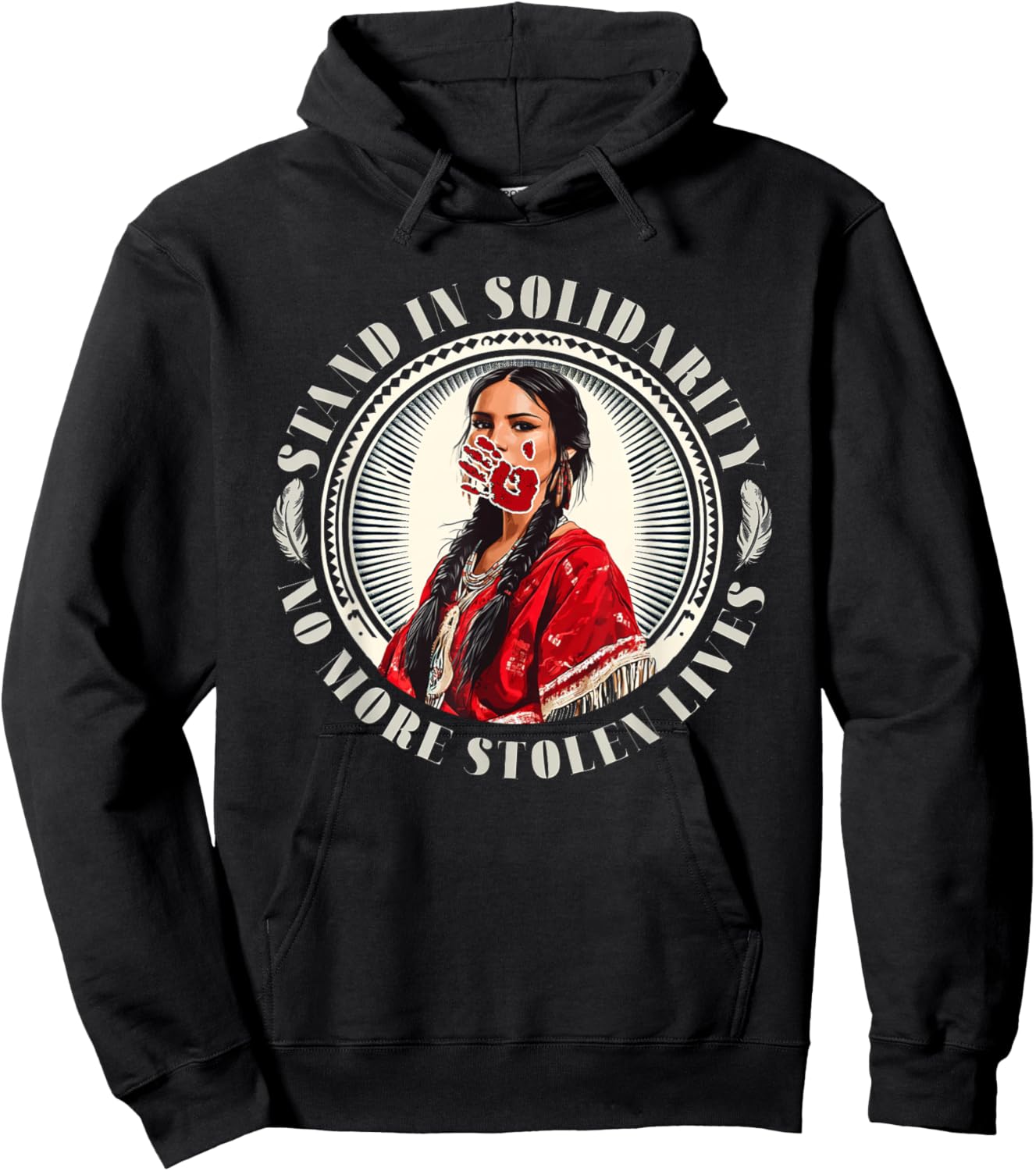 MMIW Awareness Indigenous Women Stolen Sisters Native Art Hoodie - Hoodie | Black