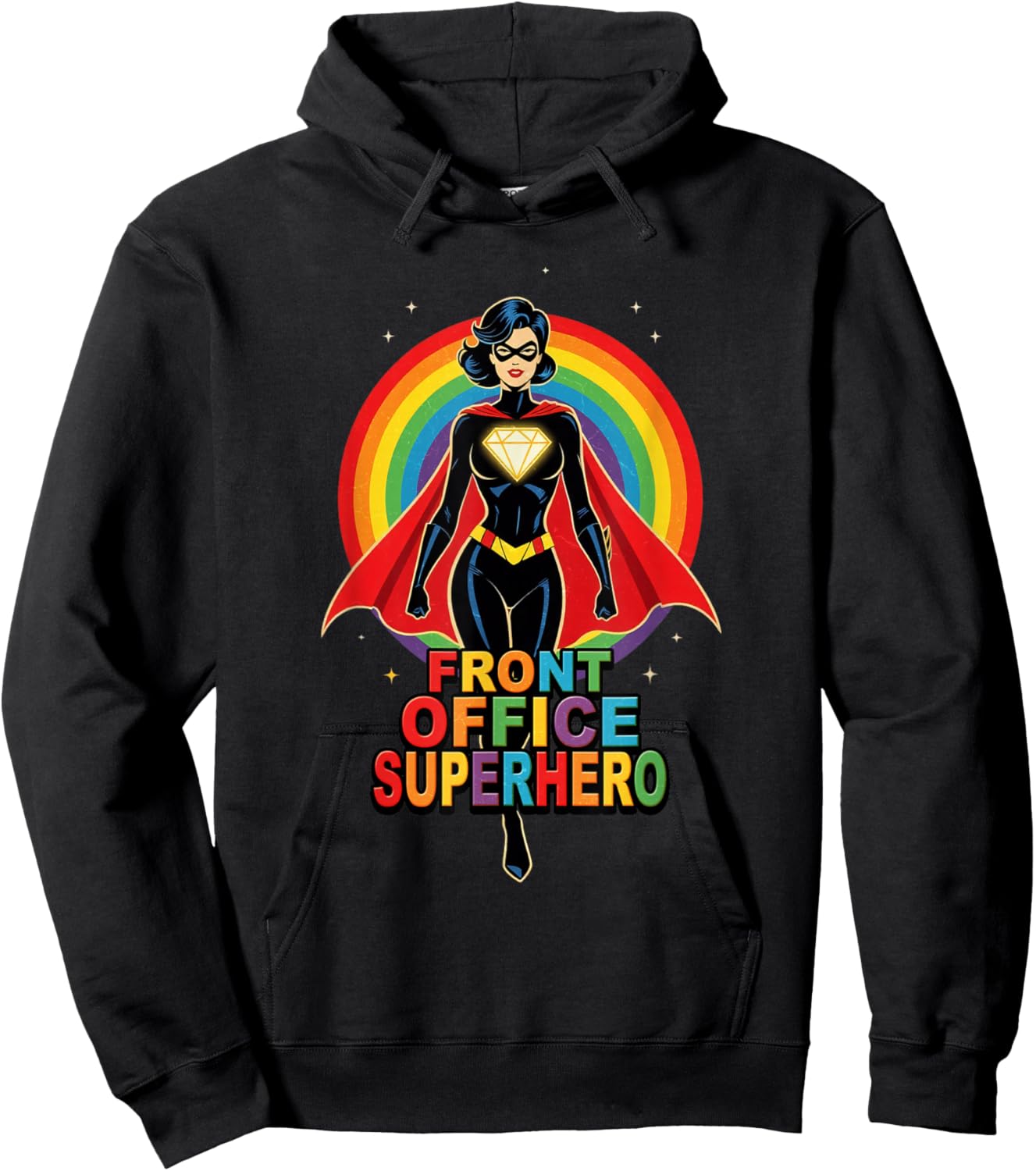 Front Office Superhero Secretary Administrative Assistant Hoodie - Hoodie | Black