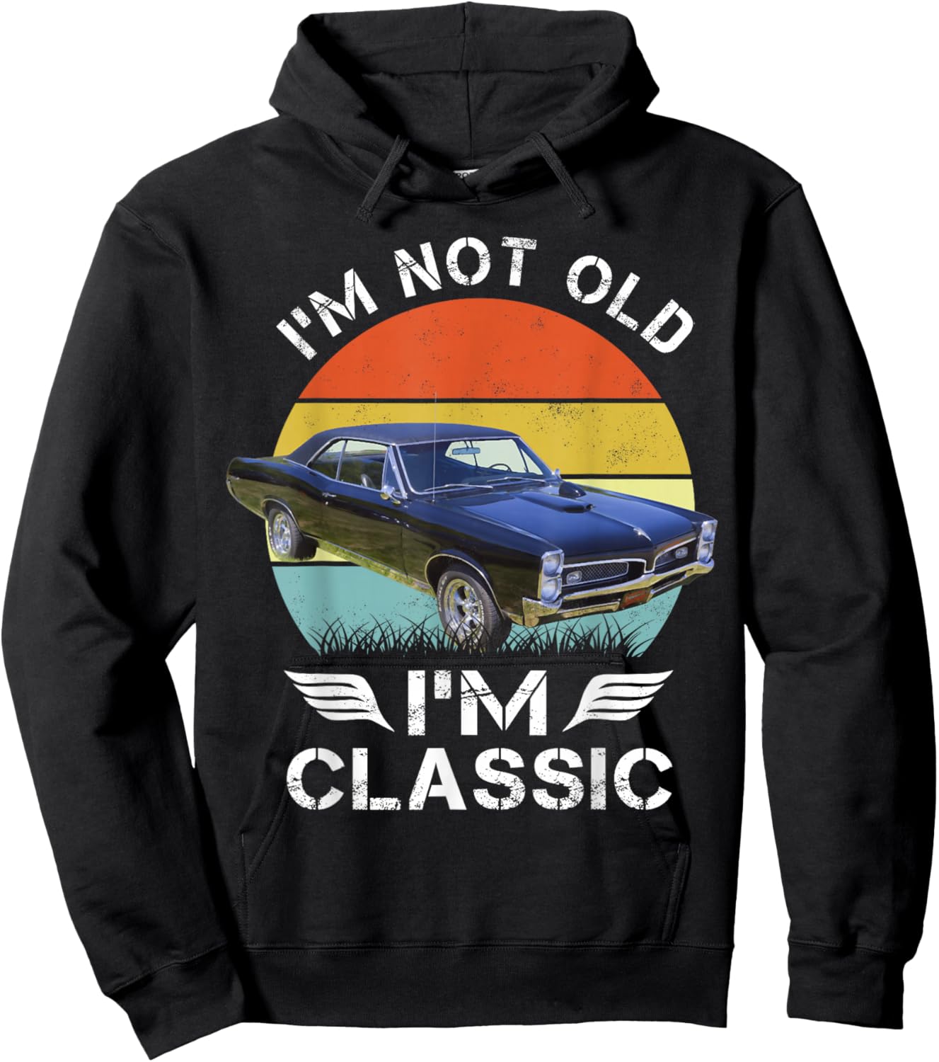 1967 67 GTO Classic Car Old School Muscle Car Hoodie - Hoodie | Black