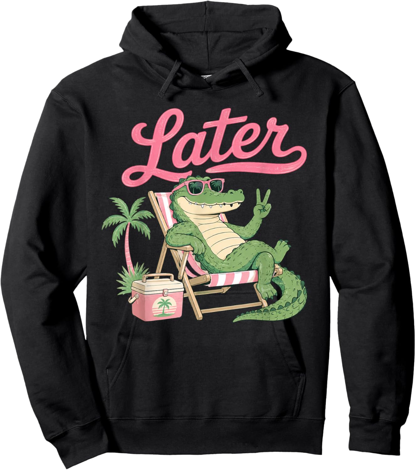 See You Later Last Day of School Teacher Summer Alligator Hoodie - Hoodie | Black