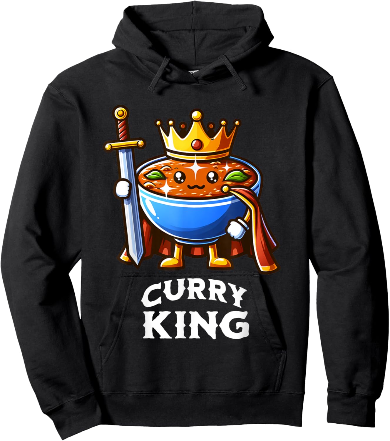 Curry King Funny Quote Curry Indian Food Lover Hoodie - Hoodie | Black
