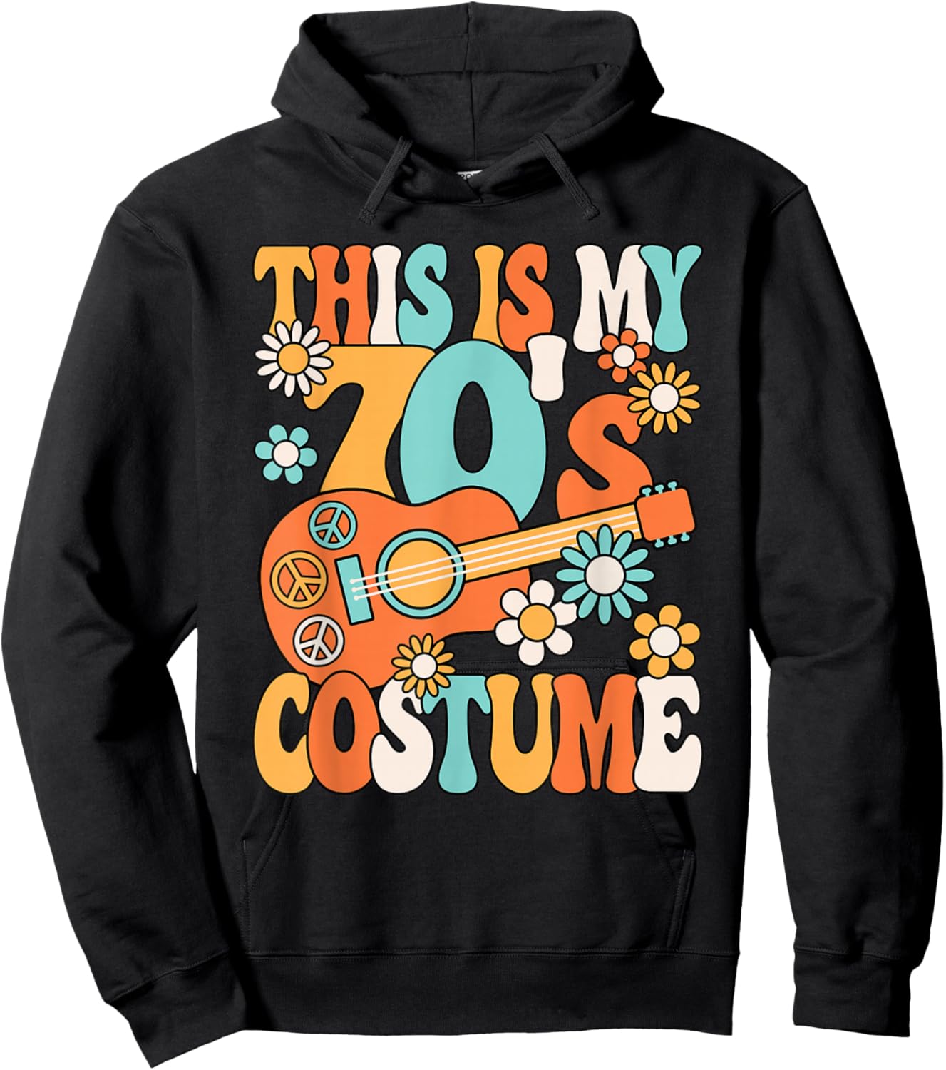 This Is My 70's Costume Women 1970s Party 70s Outfit Retro Hoodie - Hoodie | Black