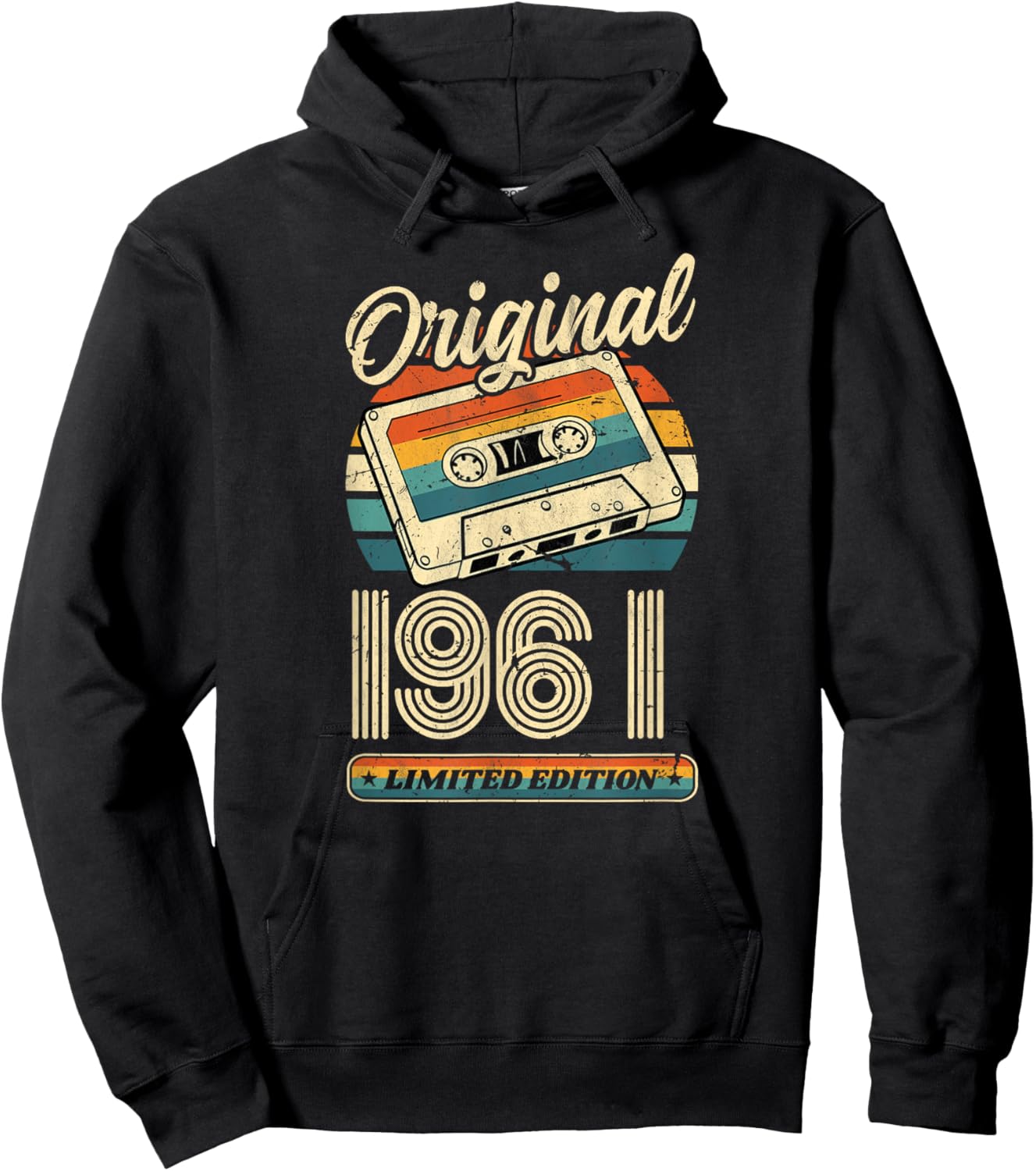 65.Geburtstag Retro Vintage 1961 Mann Frau Geschenk Hoodie - Hoodie | Black