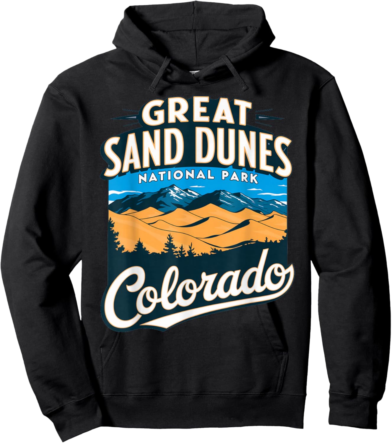 Explore Scenic Great Sand Dunes National Park Colorado Hoodie - Hoodie | Black