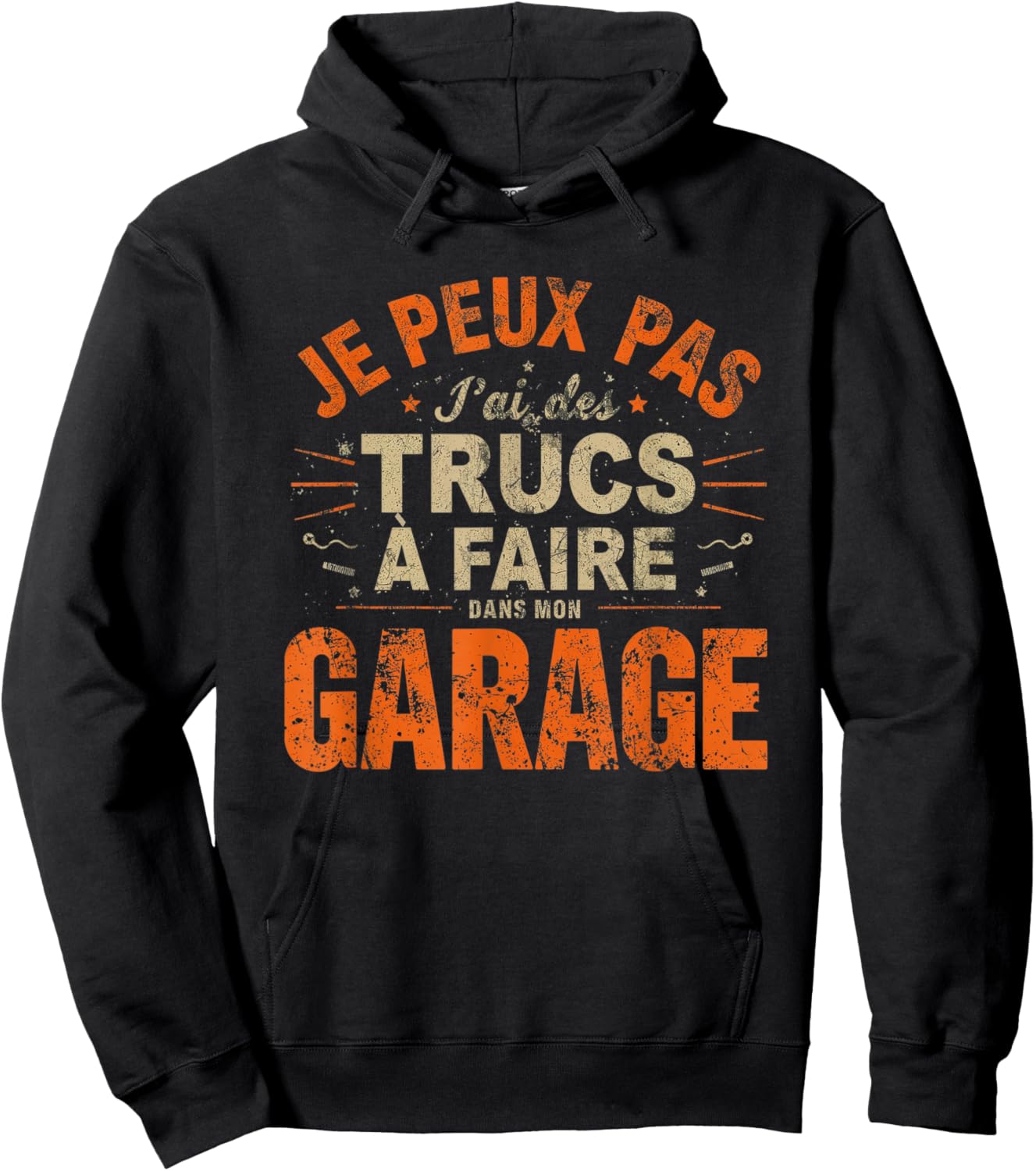 Funny Dad Bricoleur J'peux Pas J'Ai Garage DIY Funny Hoodie - Hoodie | Black
