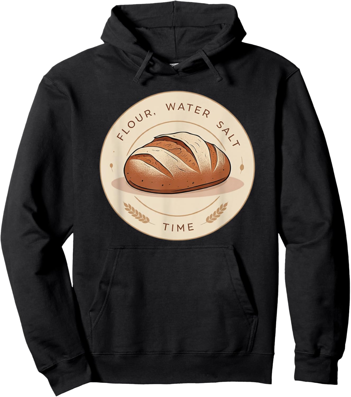Flour, Water, Salt, Time Hoodie - Hoodie | Black