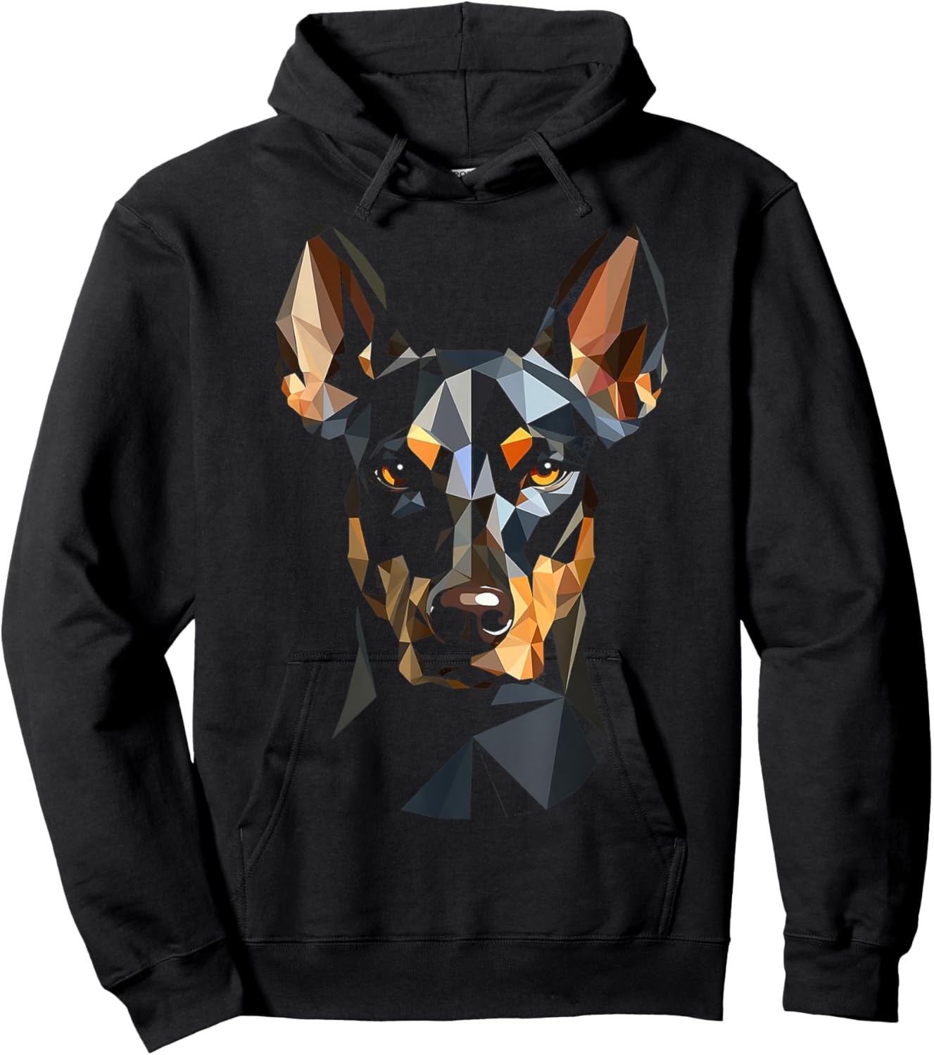 Doberman Motif Pet Art Dog Doberman Hoodie - Hoodie | Black