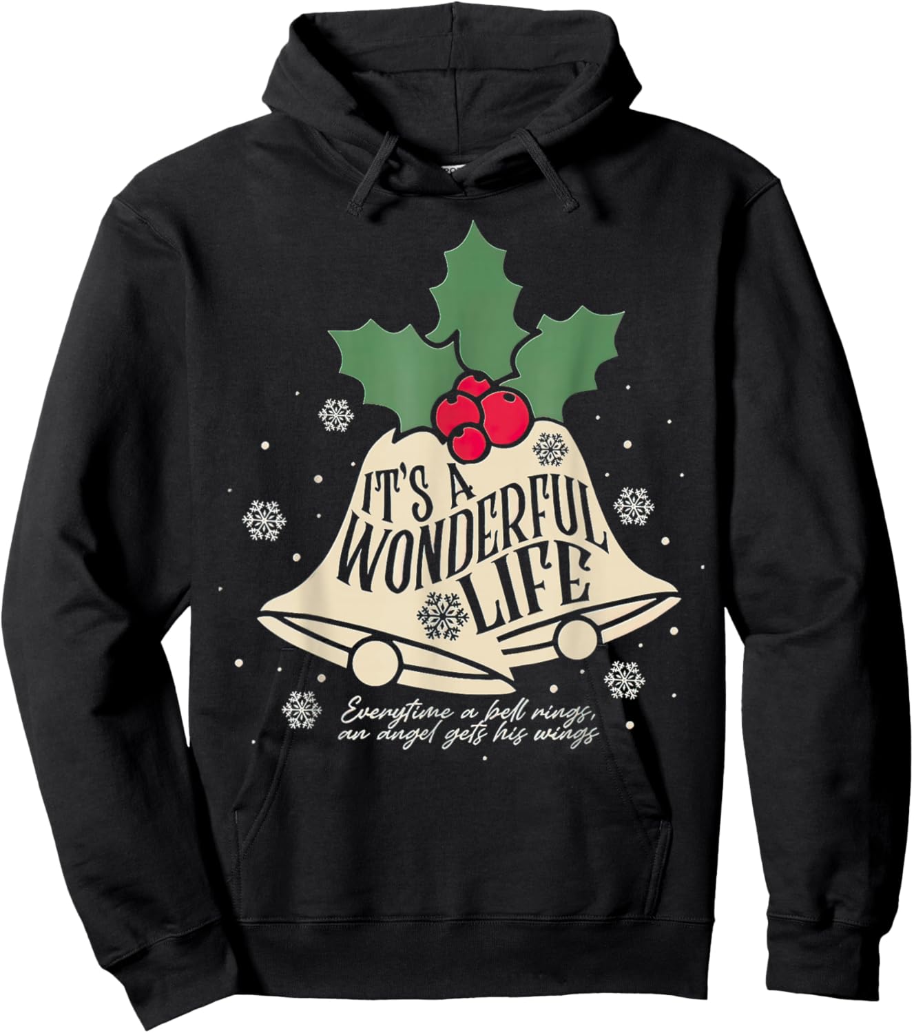 It's a Wonderful Life Everytime A Bell Rings Christmas Movie Hoodie - Hoodie | Black