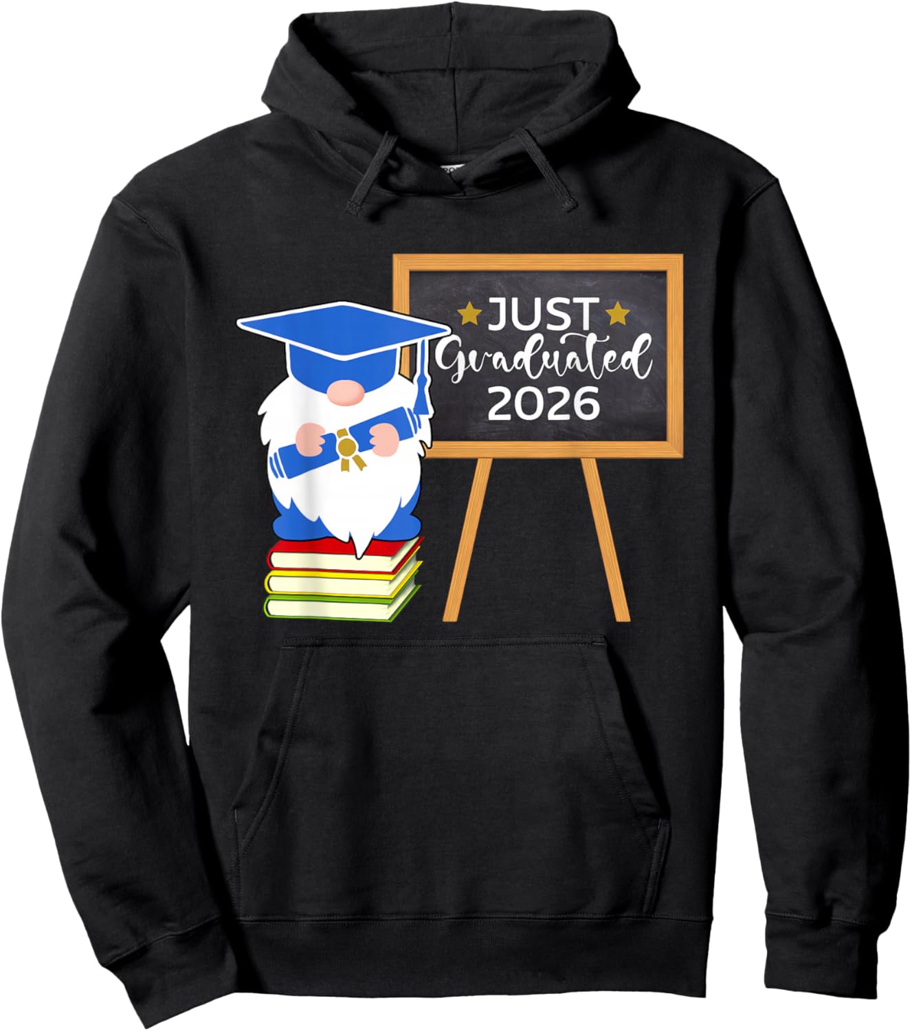 Just Graduated Gnome Graduation Class of 2026 Teacher Hoodie - Hoodie | Black