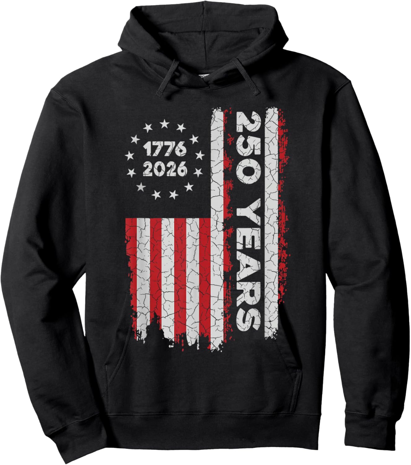 250 Years America Anniversary 250th Independence 1776-2026 Hoodie - Hoodie | Black