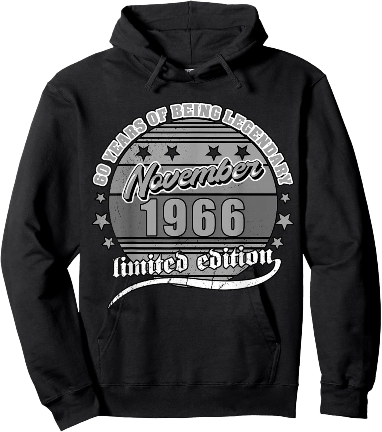 60. Geburtstag November 1966 Jahrgang 60 Jahre Legendary Hoodie - Hoodie | Black