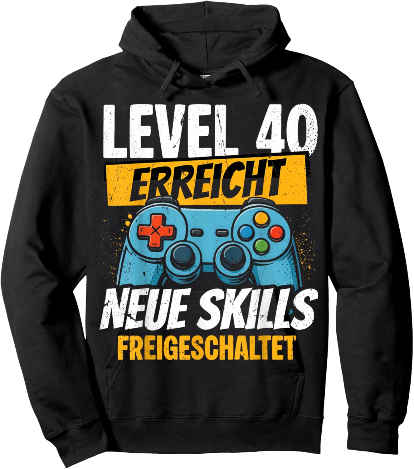 40. Geburtstag Jungen Video Gamer Level 40 Erreicht Mann Hoodie - Hoodie | Black