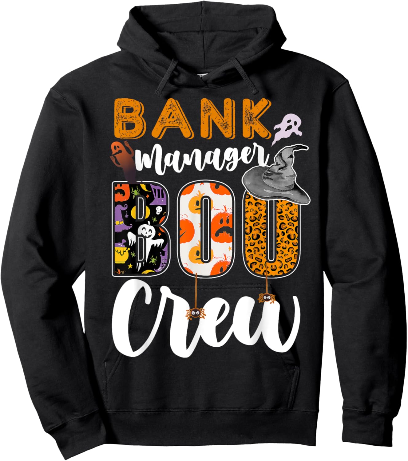 Bank Manager Boo Crew Halloween Matching Banker Hoodie - Hoodie | Black