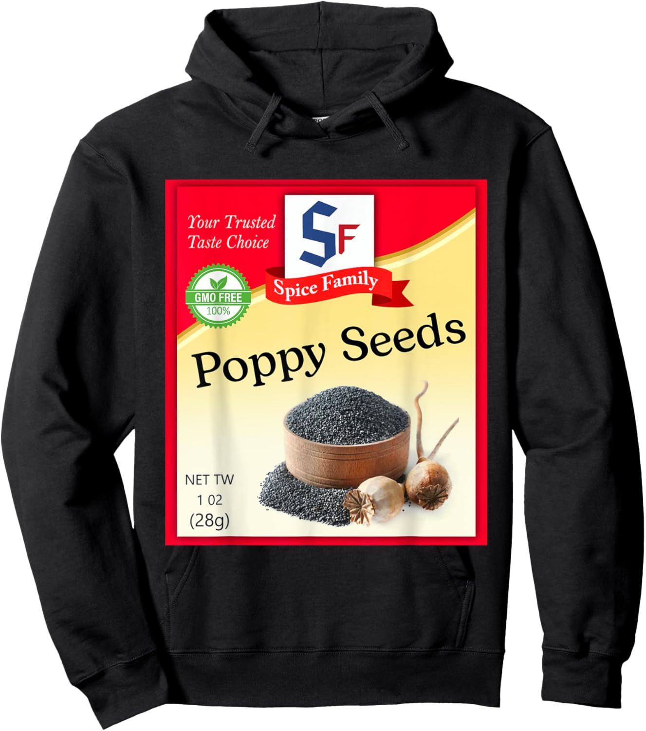Poppy Seeds Condiment Costume Holiday Spice Costumes Hoodie - Hoodie | Black