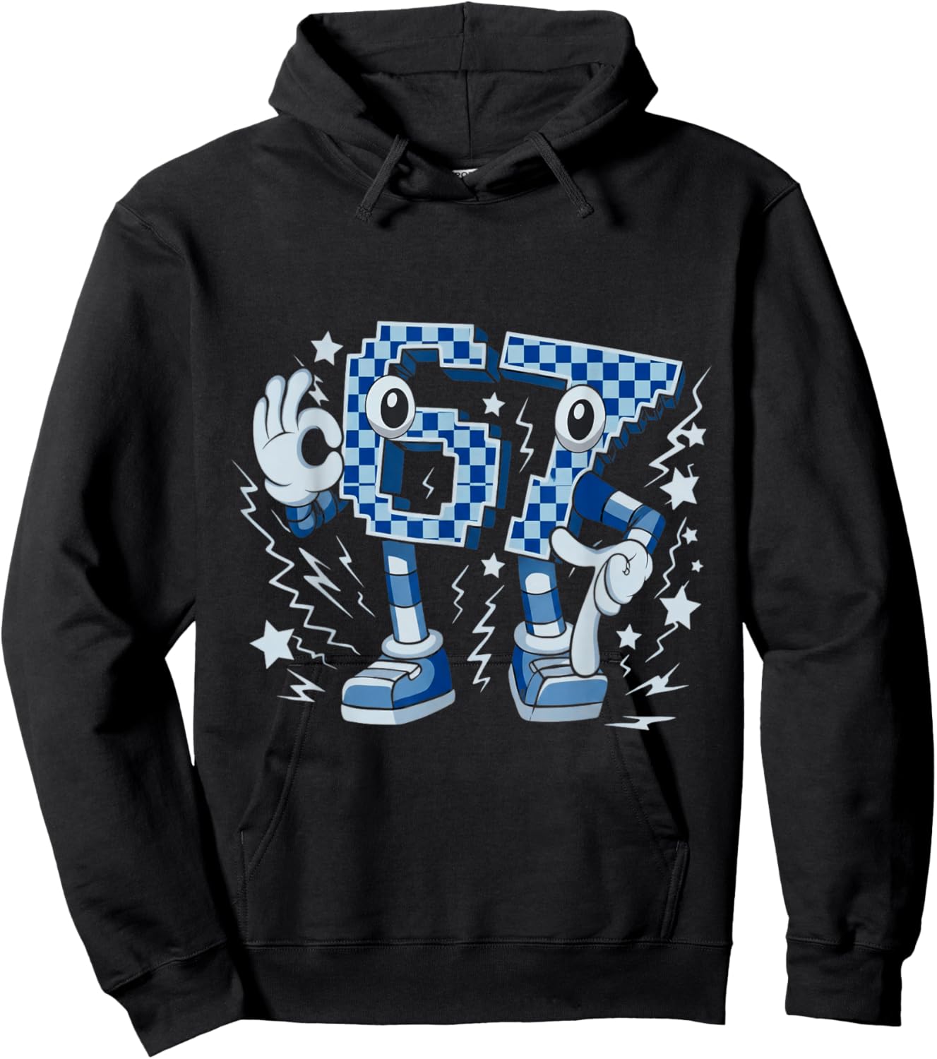 67 Six Seven 6-7 Brainrot Hoodie - Hoodie | Black