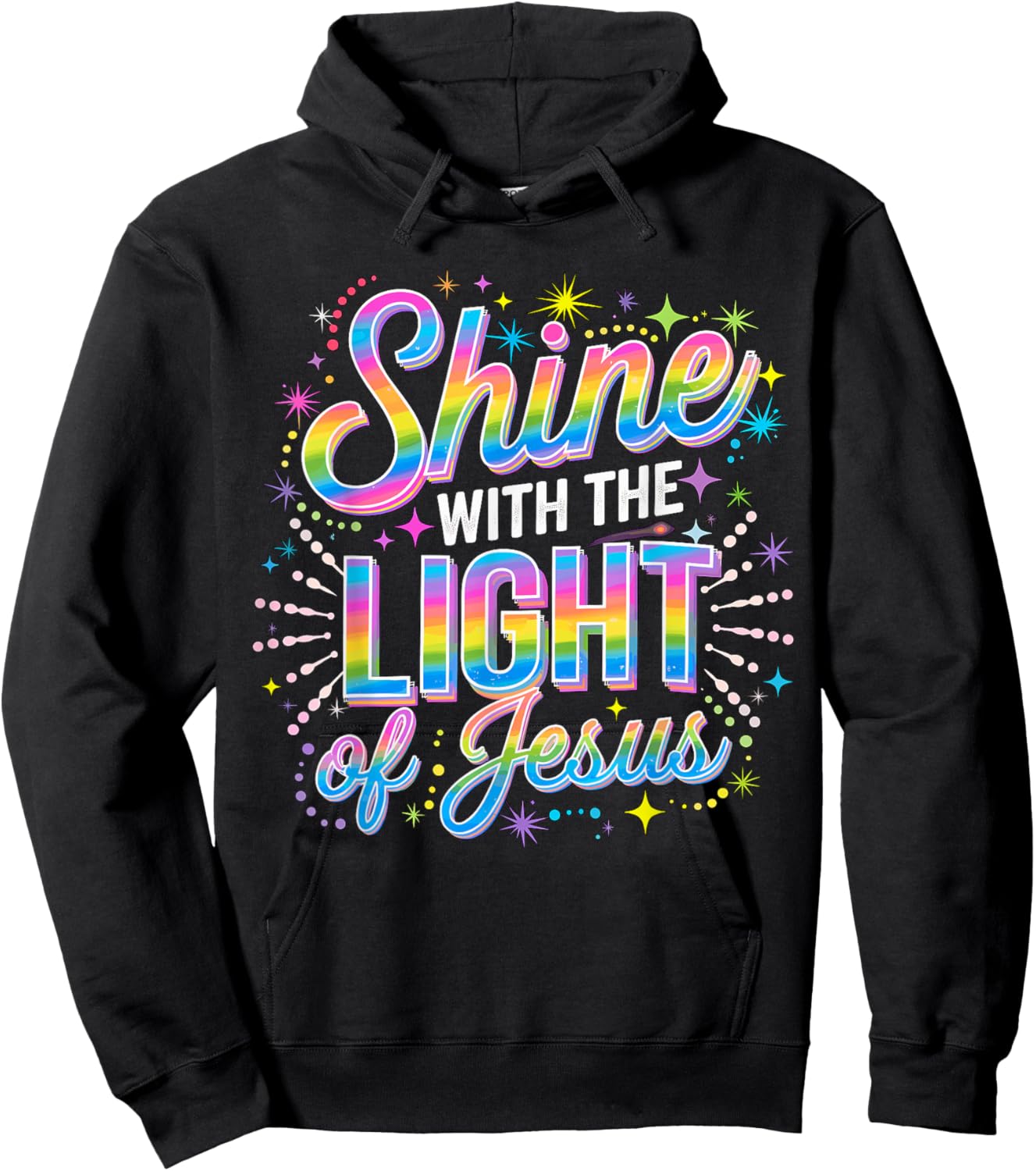 Shine with the Light of Jesus Hoodie - Hoodie | Black