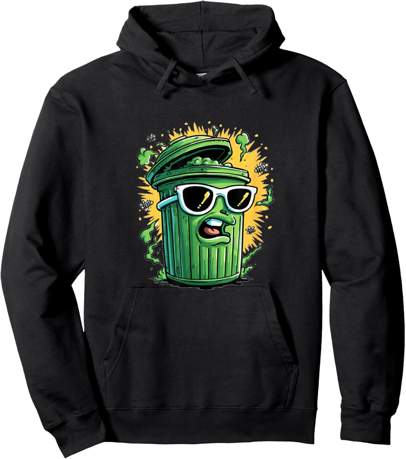Sunglasses Trash Can Costume for Boys and Girls Hoodie - Hoodie | Black