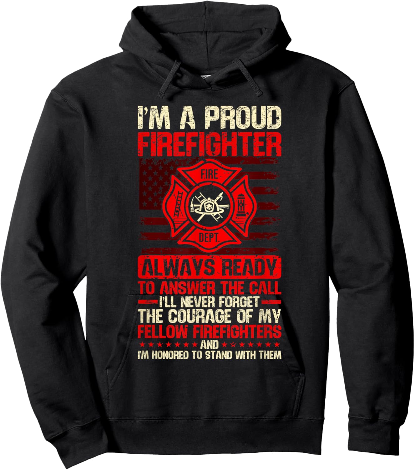 Fireman Funny Firefighter Hoodie - Hoodie | Black