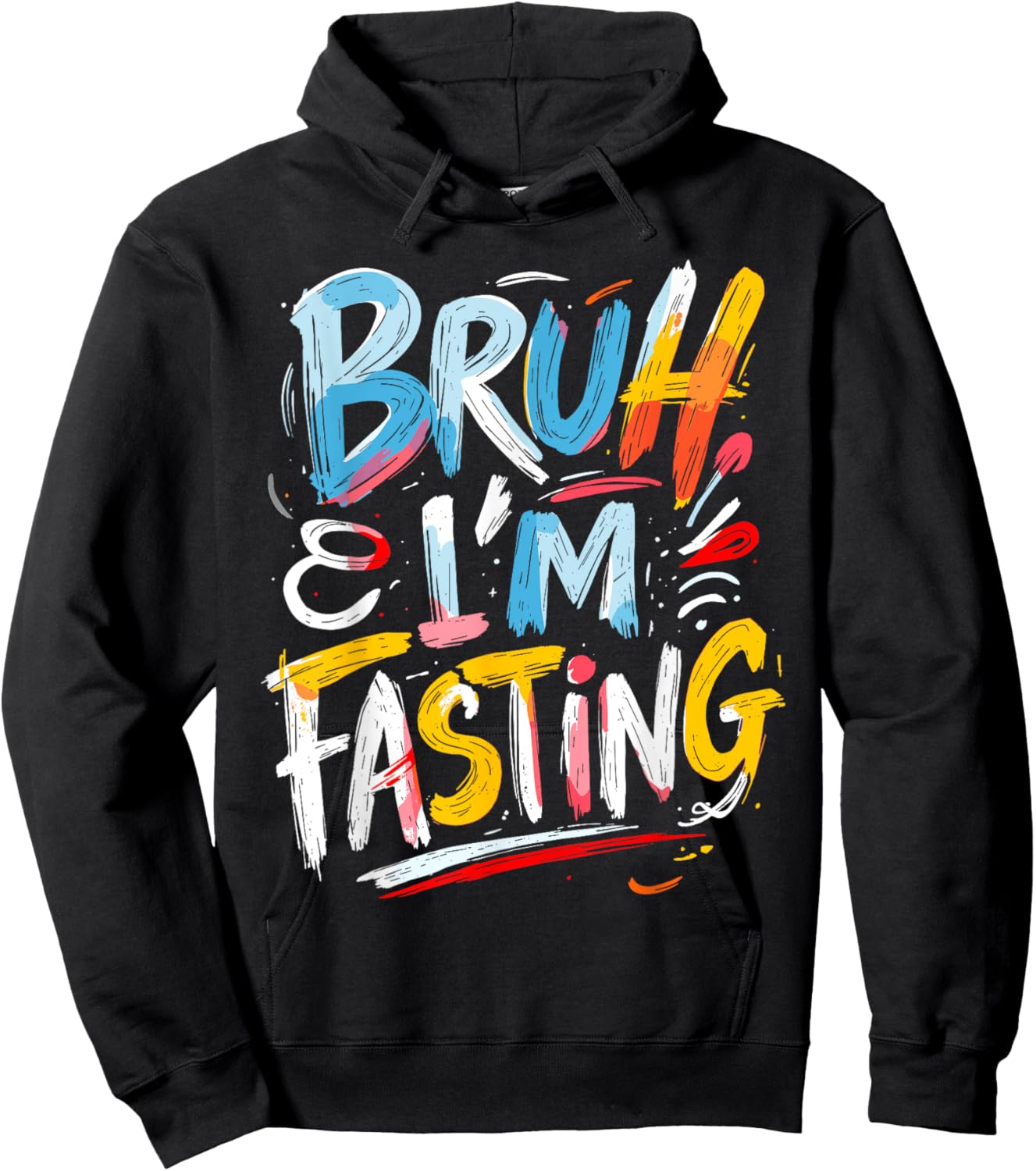 Bruh I'm Fasting Ramadan Hoodie - Hoodie | Black