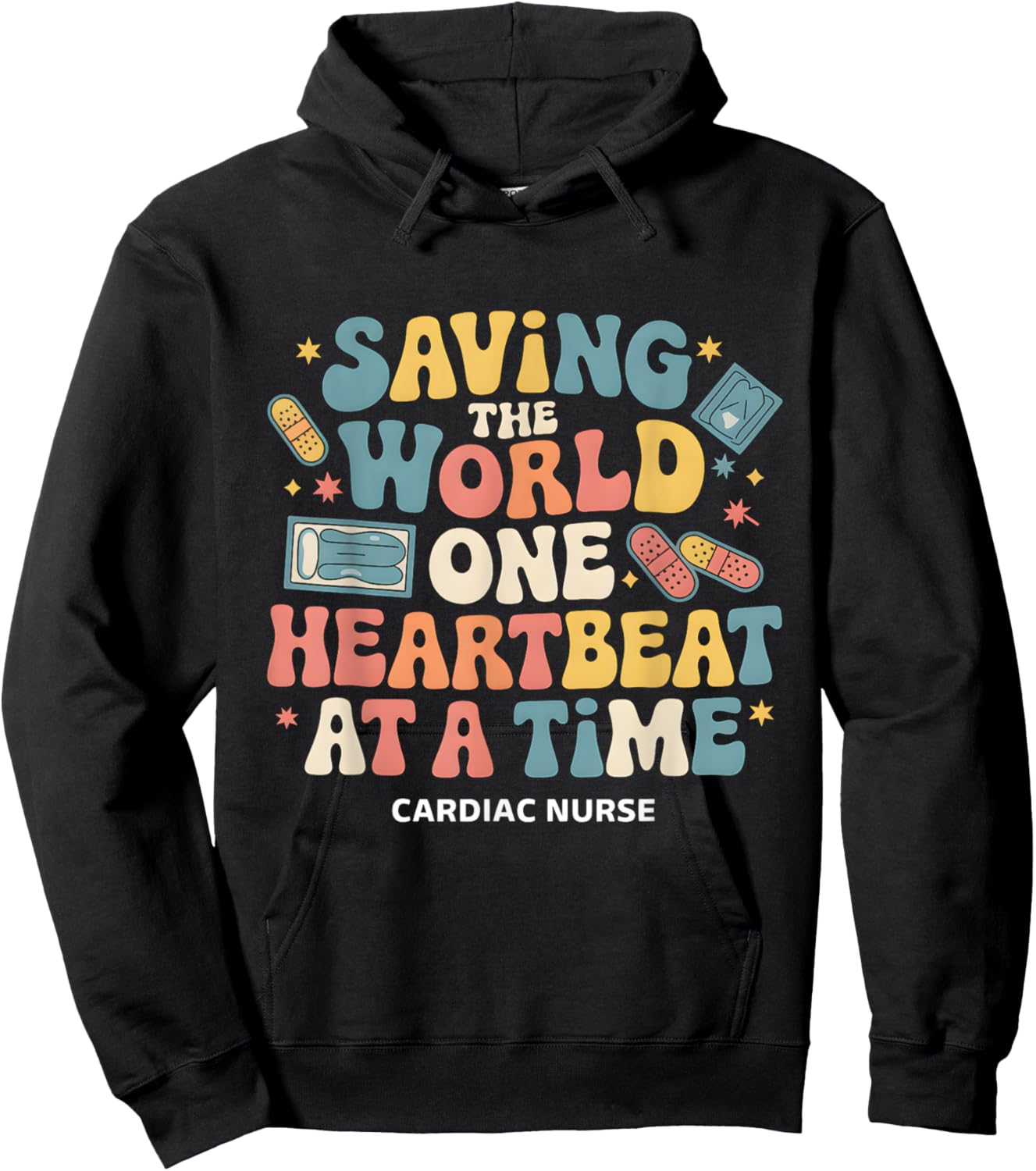 Cardiac Nurse Heart Cardiology Nursing Appreciation Week Hoodie - Hoodie | Black