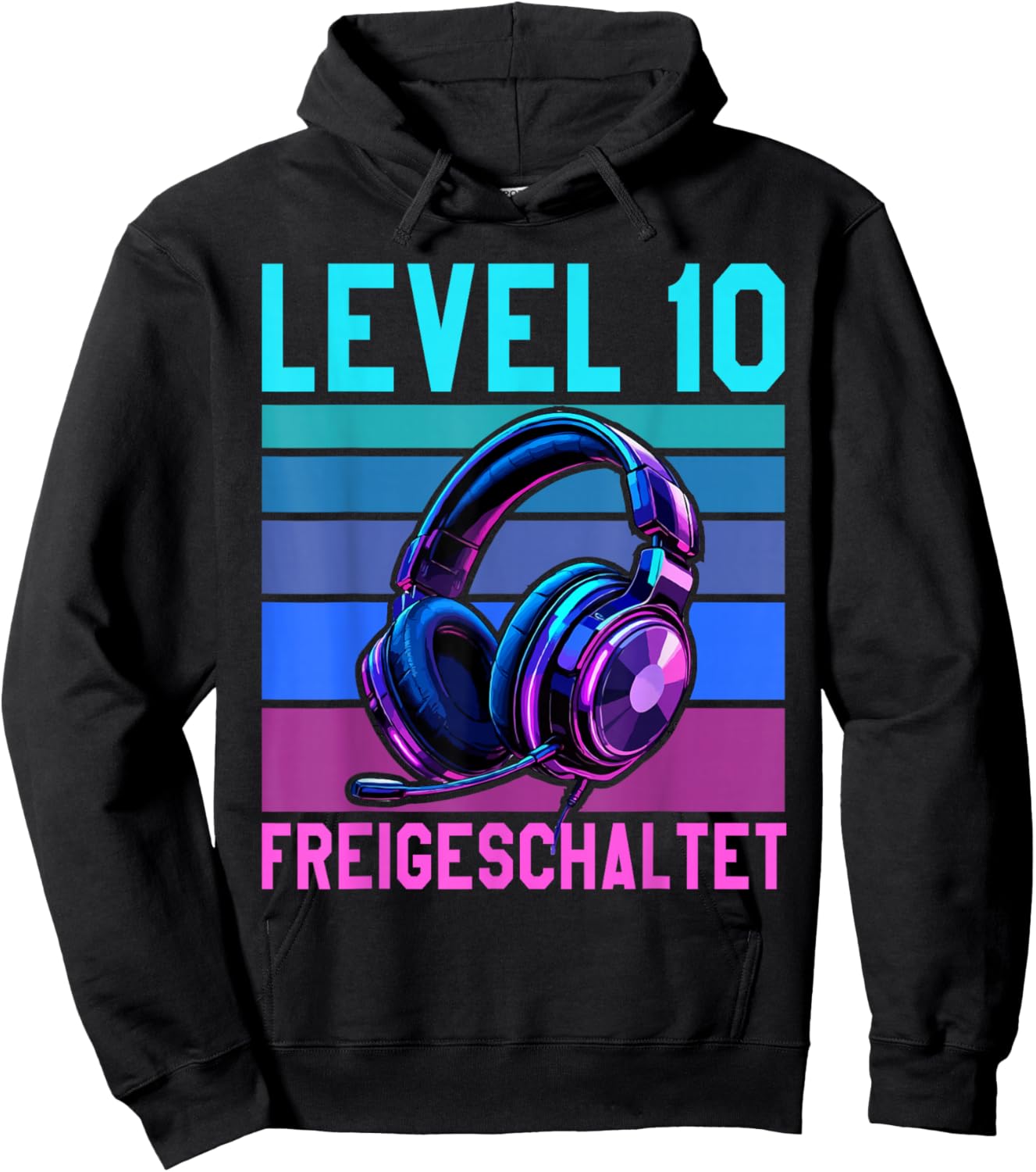 10. Geburtstag 2016 Junge Mädchen Gamer Level 10 Jahre Hoodie - Hoodie | Black