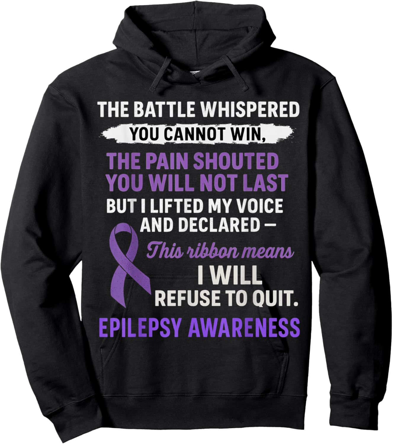 Vintage Epilepsy Awareness Hoodie - Hoodie | Black