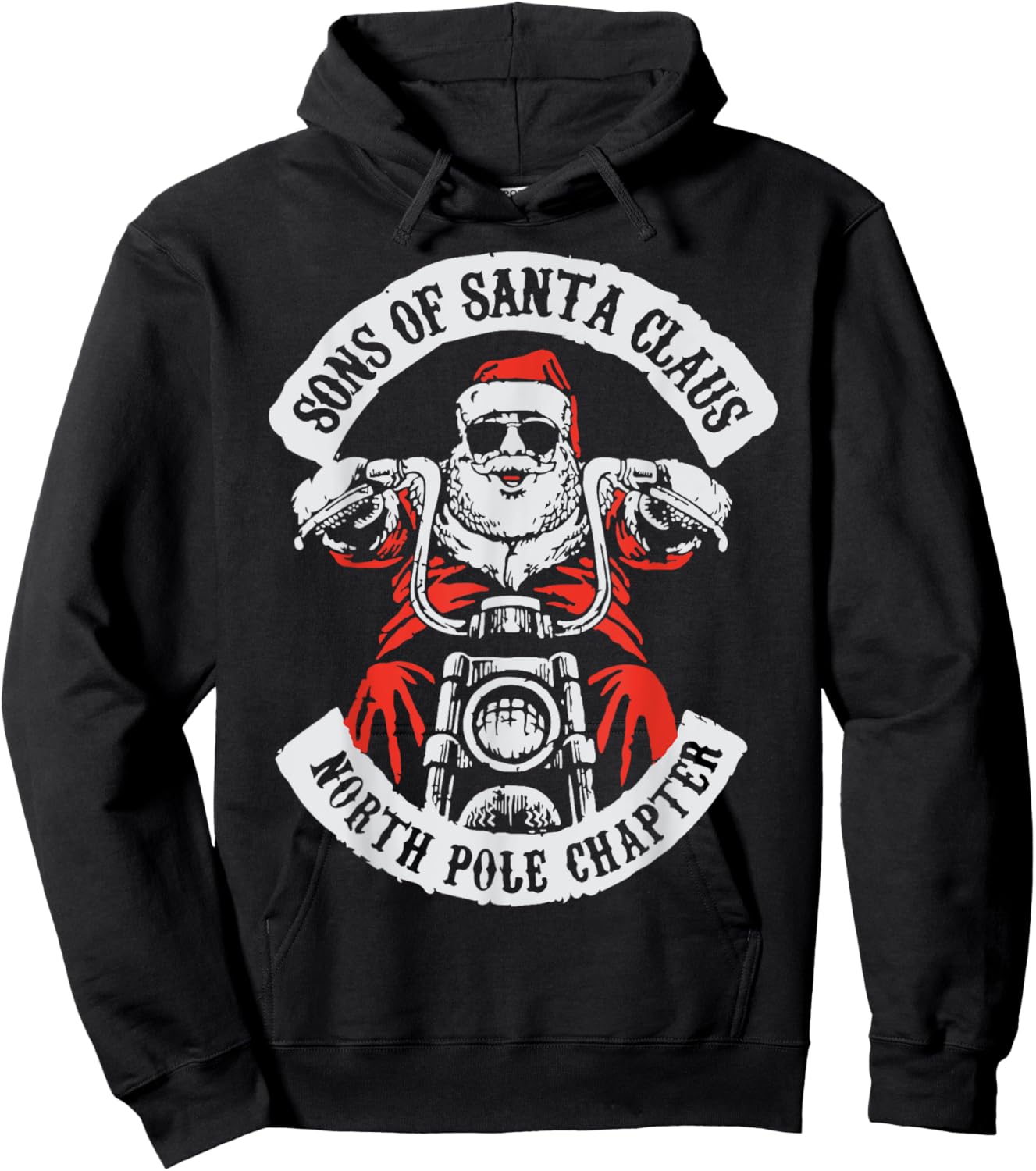 Sons Of Santa Claus North Pole Chapter Funny Christmas Quote Hoodie - Hoodie | Black