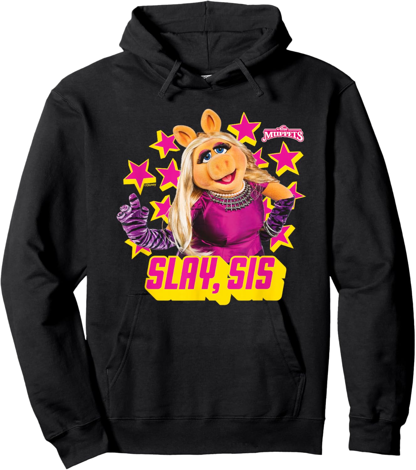 Disney The Muppets Miss Piggy Slay Sis Star Hoodie - Hoodie | Black