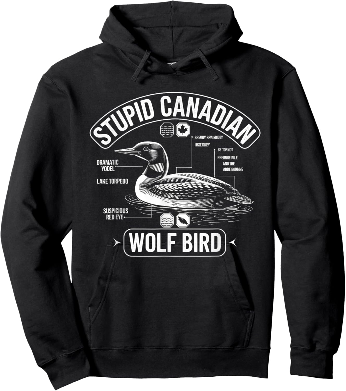 Canadien Stupide Drôle Hoodie - Hoodie | Black