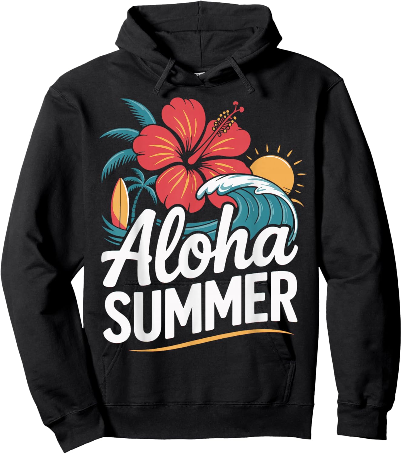 Aloha Summer Hawaiian Teacher Last Day of School Beach Lover Hoodie - Hoodie | Black