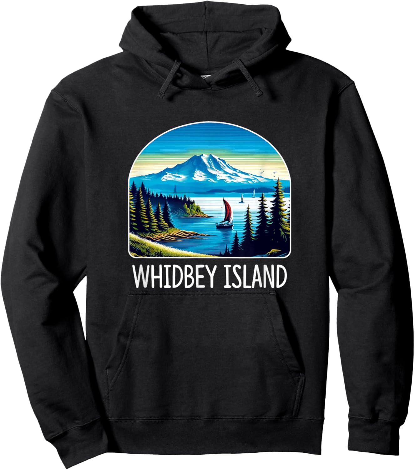 Whidbey Island - Washington Hoodie - Hoodie | Black