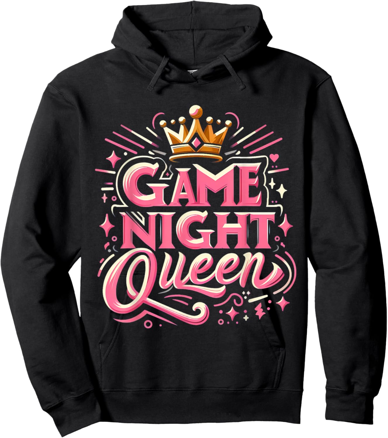 Game Night Queen Boardgame Lover Board Game Player Hoodie - Hoodie | Black