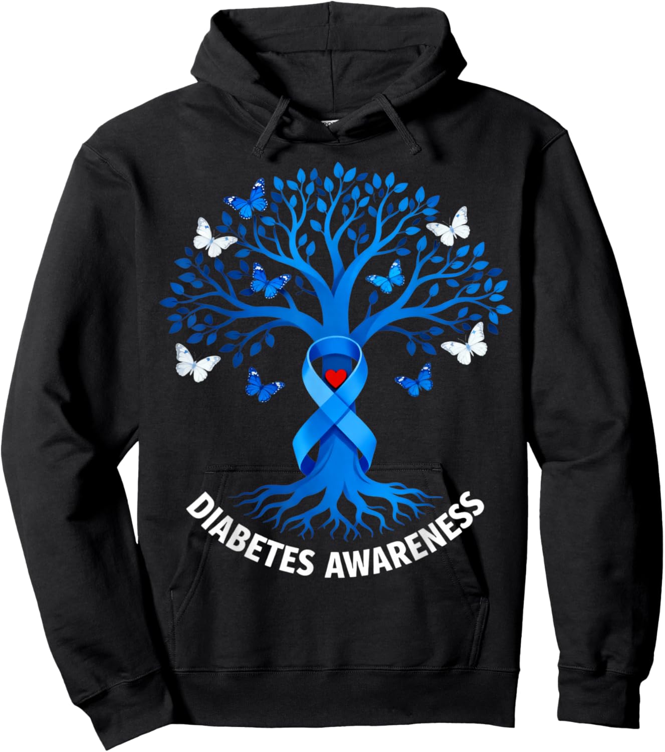 Diabetes Awareness Month Diabetic Blue Hoodie - Hoodie | Black