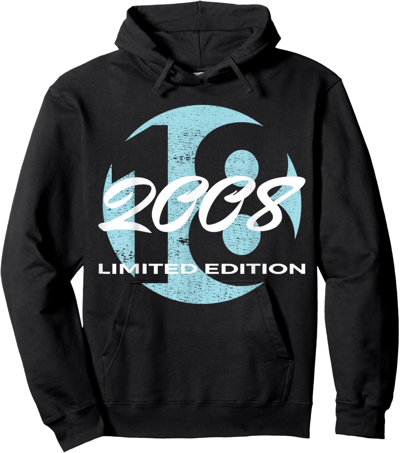 18th Birthday Girl Boy 18 Years 2008 Funny Gift Hoodie - Hoodie | Black