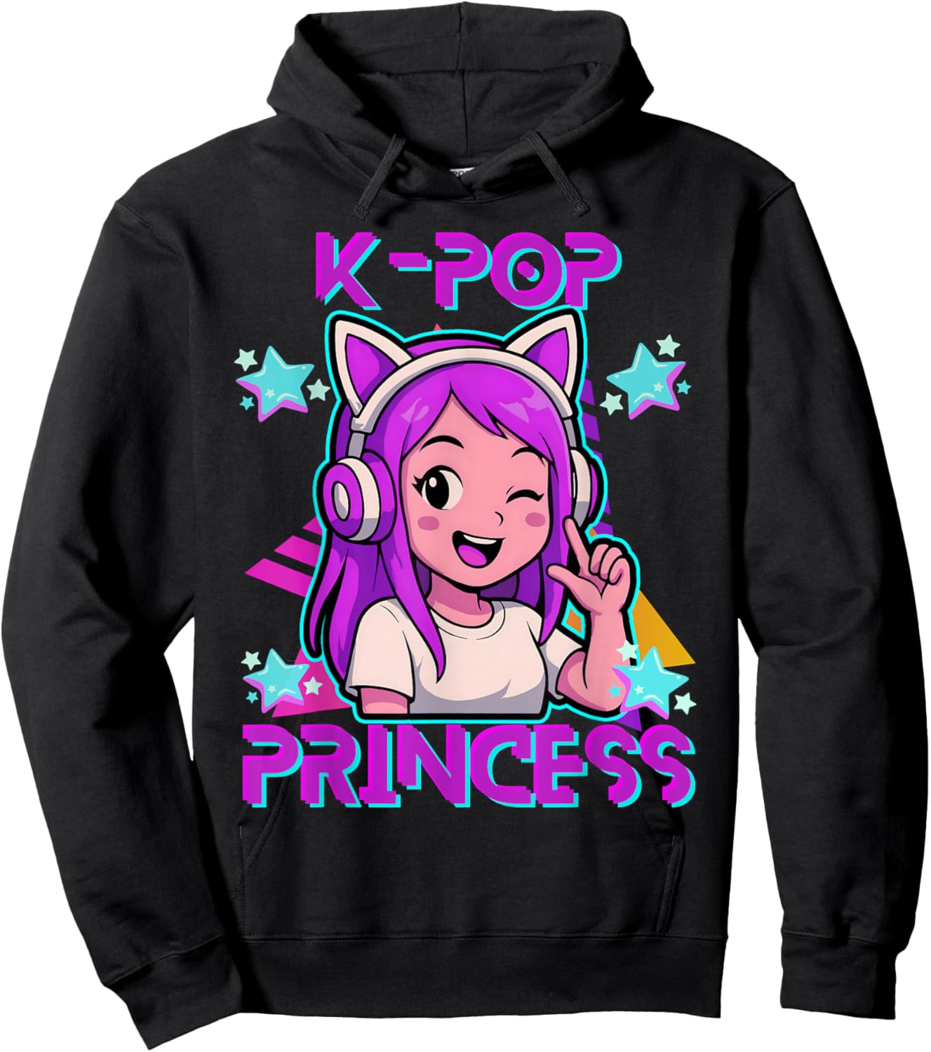 K-Pop Princess K-Pop K-Pop for Kids and Girls Hoodie - Hoodie | Black
