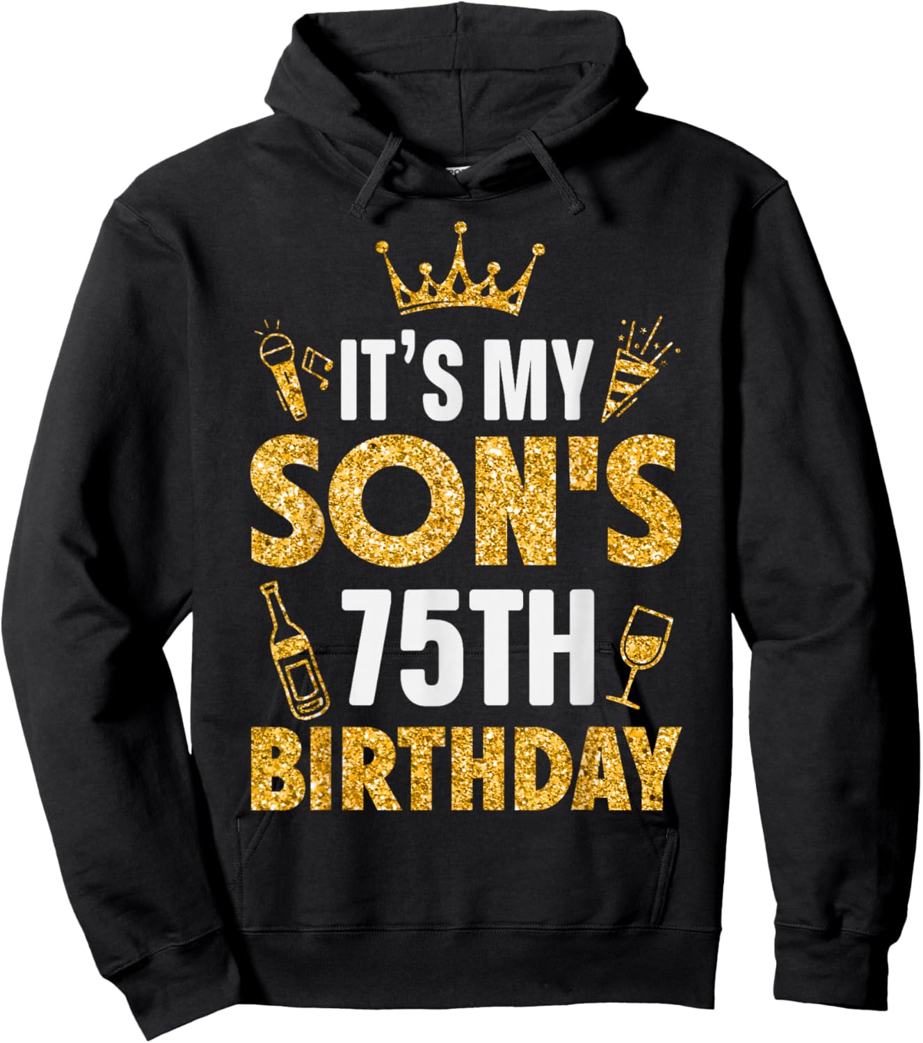 Son It's My Son's 75th Birthday 1950 75 Years Old Hoodie - Hoodie | Black