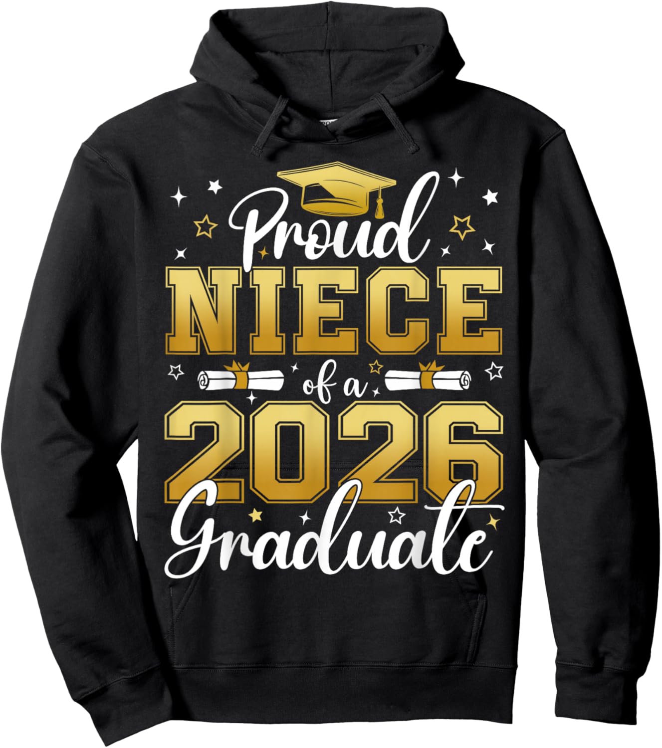 Proud Niece of a Class of 2026 Graduate Senior Graduation Hoodie - Hoodie | Black