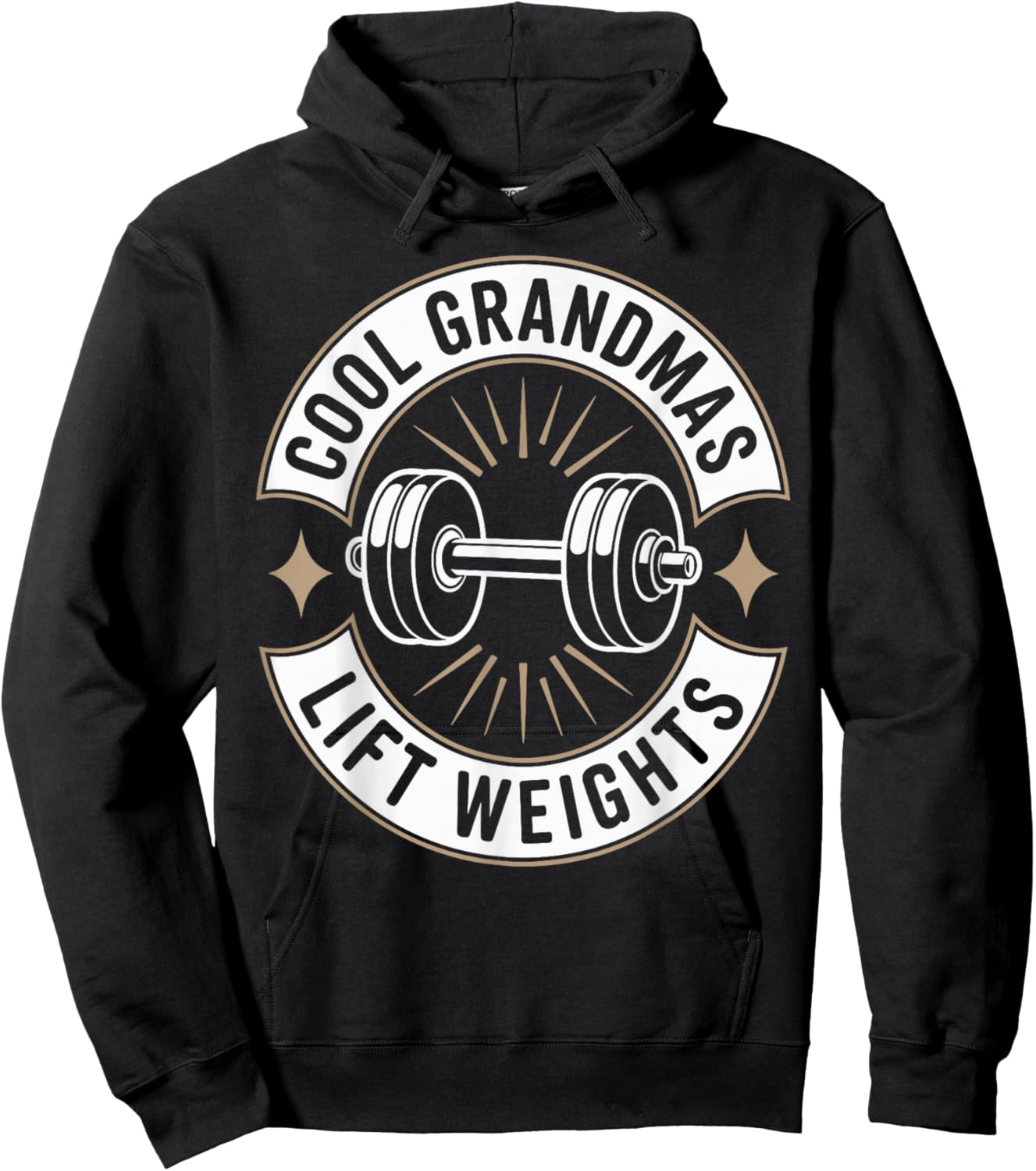 Cool Grandmas Lift Weights Gym Funny Weightlifting Hoodie - Hoodie | Black
